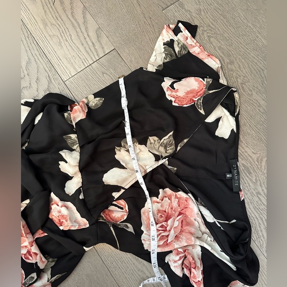 dynamite high low wrap dress size small floral - Picture 12 of 13